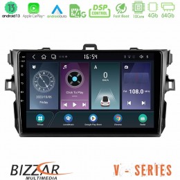 Bizzar v Series Toyota Corolla 2007-2012 10core Android13 4+64gb Navigation Multimedia Tablet 9 u-v-Ty0502