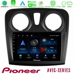 Pioneer Avic 4core Android13 2+64gb Dacia Sandero/dokker 2014-2020 Navigation Multimedia Tablet 9 u-p4-Dc0621