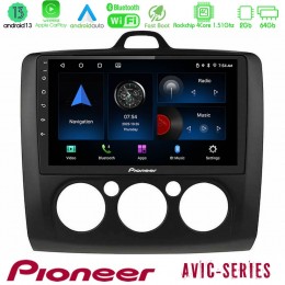 Pioneer Avic 4core Android13 2+64gb Ford Focus Manual ac Navigation Multimedia Tablet 9 (Μαύρο Χρώμα) u-p4-Fd0041mb