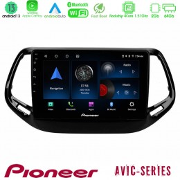 Pioneer Avic 4core Android13 2+64gb Jeep Compass 2017&gt; Navigation Multimedia Tablet 10 u-p4-Jp0143