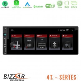 Bizzar 1din 4t Series 4core Android 13 2+32gb Navigation Multimedia 6.9 u-4t-Uv50