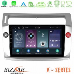Bizzar v Series Citroen c4 2004-2010 10core Android13 4+64gb Navigation Multimedia Tablet 9 u-v-Ct0812