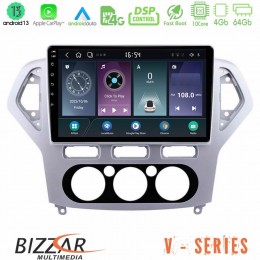 Bizzar v Series Ford Mondeo 2007-2010 Manual a/c 10core Android13 4+64gb Navigation Multimedia Tablet 10 u-v-Fd0919