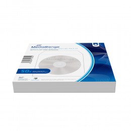 MediaRange Paper sleeves for 1 disc, with flap White Pack 50 (MRBOX65)