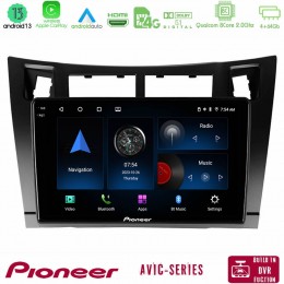 Pioneer Avic 8core Android13 4+64gb Toyota Yaris Navigation Multimedia Tablet 9 (Μαύρο Χρώμα) u-p8-Ty626b