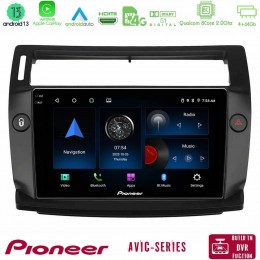 Pioneer Avic 8core Android13 4+64gb Citroen c4 2004-2010 Navigation Multimedia Tablet 9 (Μαύρο Χρώμα) u-p8-Ct0812b
