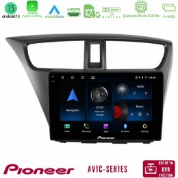 Pioneer Avic 8core Android13 4+64gb Honda Civic Hatchback 2012-2015 Navigation Multimedia Tablet 9 u-p8-Hd0941