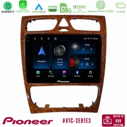 Pioneer Avic 8core Android13 4+64gb Mercedes c Class (W203) Navigation Multimedia Tablet 9 (Wooden Style) u-p8-Mb0925w