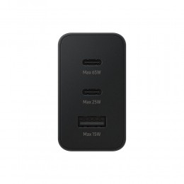 Samsung Φορτιστής Χωρίς Καλώδιο με Θύρα USB-A και 2 Θύρες USB-C 65W Μαύρος (EP-T6530NBEGEU) (SAMEP-T6530NBEGEU)