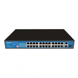 Ethernet Switch Ewind EW-S1927CG-AP-AT 24x10/100Mbps  + 2x10/100/1000Mbps  RJ45 + 1x00/1000Mbps Gigabit PoE Fiber Switch