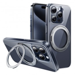 Θήκη Hoco Stand Magnetic Case AS1 2 in 1 Συμβατό MAG-Charge για Apple iPhone 15 Pro Διάφανη