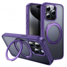 Θήκη Hoco Stand Magnetic Case AS1 2 in 1 Συμβατό MAG-Charge για Apple iPhone 15 Pro Μωβ