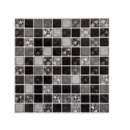 Σετ Διακοσμητικά Αυτοκόλλητα Τοίχου Πλακάκια 25.5 x 25.5 cm 2 τμχ Χρώματος Μαύρο Atmosphera 150408-Black