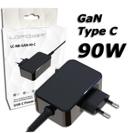 LC-POWER GaN USB-C NOTEBOOK ADAPTER 5-20V 3-4.5A 90W
