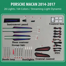DIQ AMBIENT PORSCHE MACAN mod.2014-2017 (Digital iQ Ambient Light for Porsche Macan mod.2014-2017, 26 Lights)