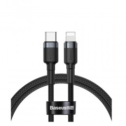 Baseus Cafule Braided USB 3.0 Cable USB-C male - Lightning Μαύρο 1m (CATLKLF-G1) (BASCATLKLF-G1)