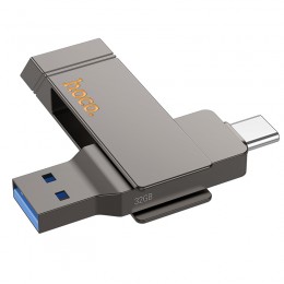 Flash Drive Hoco UD15 2 in 1 32GB USB-A 3.2 και USB-C Μαύρο