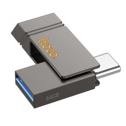 Flash Drive Hoco UD14  2 in 1 64GB USB-A 3.2 και USB-C Μαύρο