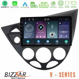 Bizzar v Series Ford Focus 1999-2004 10core Android13 4+64gb Navigation Multimedia Tablet 9 u-v-Fd1331