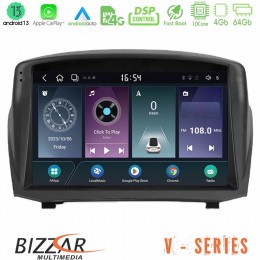 Bizzar v Series Ford Fiesta 2008-2016 10core Android13 4+64gb Navigation Multimedia Tablet 9 (Oem Style) u-v-Fd1451