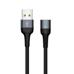 POWERTECH καλώδιο USB PT-757, μαγνητικό, 480Mbps, 1m, μαύρο