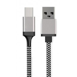 POWERTECH καλώδιο USB σε USB-C CAB-U130, 8mm tip, 25W, 1.5m, μαύρο-γκρι