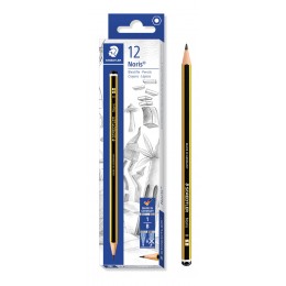 STAEDTLER ξύλινο μολύβι Noris 120-1, εξάγωνο, B1, 12τμχ