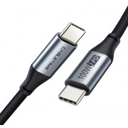 CABLETIME καλώδιο USB-C CMCM100W, 100W PD, 480Mbps, 2m, μαύρο