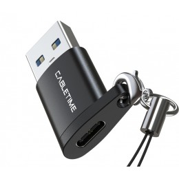 CABLETIME αντάπτορας USB-C σε USB CT-AMCF, 10.5W, 5Gbps, μαύρος