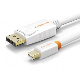 CABLETIME καλώδιο DisplayPort σε DisplayPort Mini CT-02G, 4K 1.8m, λευκό