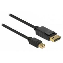 DELOCK καλώδιο DisplayPort σε DisplayPort Mini 82438, 4K/60Hz, 2m, μαύρο