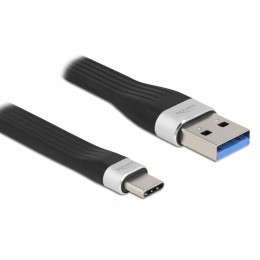 DELOCK καλώδιο USB 3.2 σε USB-C 85771, 15W, 5Gbps, FPC, 13.5cm, μαύρο