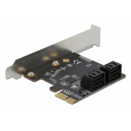 DELOCK κάρτα επέκτασης PCIe σε 4x SATA 90010, 6Gb/s, Low Profile