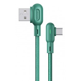 USAMS καλώδιο USB-C σε USB US-SJ457, 10W, γωνιακό, 1.2m, πράσινο