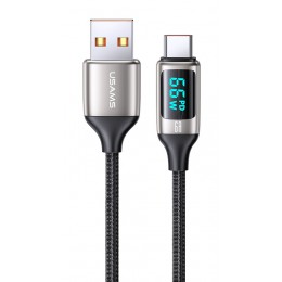 USAMS καλώδιο USB-C σε USB US-SJ544, 66W, 480Mbps, 1.2m, ασημί