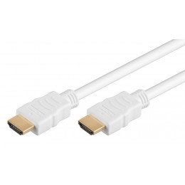 GOOBAY καλώδιο HDMI 2.0 με Ethernet 61018, 4K/60Hz, 18Gbps, 1m, λευκό
