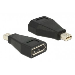 DELOCK αντάπτορας mini DisplayPort σε DisplayPort 65238, 4K/60Hz, μαύρος