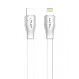 LDNIO καλώδιο Lightning σε USB-C LC131I, 30W PD, 1m, λευκό