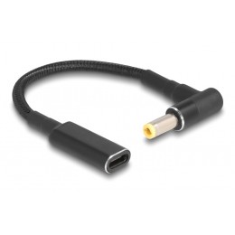 POWERTECH καλώδιο τροφοδοσίας CAB-UC068, USB-C σε 5.5x2.5mm, 15cm, μαύρο
