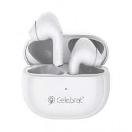 CELEBRAT earphones με θήκη φόρτισης W31, True Wireless, λευκά