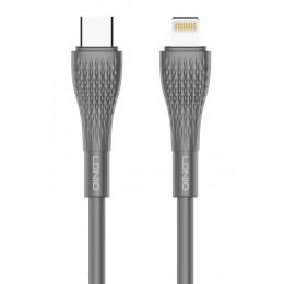 LDNIO καλώδιο Lightning σε USB-C LC671I, 30W PD, 1m, γκρι