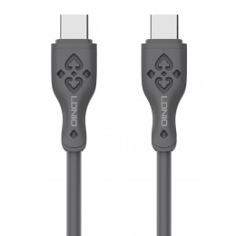 LDNIO καλώδιο USB-C σε USB-C LC811C, 65W PD, 1m, γκρι