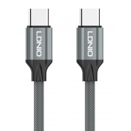 LDNIO καλώδιο USB-C σε USB-C LC441C, 65W PD, 1m, γκρι