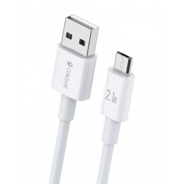 CELEBRAT καλώδιο Micro USB σε USB CB-24M, 10.5W, 1.2m, λευκό