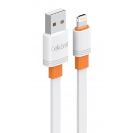 CELEBRAT καλώδιο Lightning σε USB CB-33L, flat, 12W, 1m, λευκό