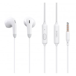 CELEBRAT earphones με μικρόφωνο G27, 3.5mm, 1.2m, λευκά