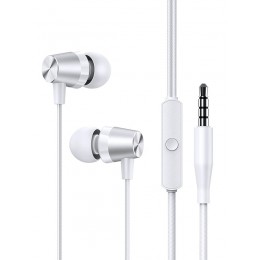 USAMS earphones με μικρόφωνο EP-42, 3.5mm, 1.2m, λευκά