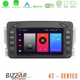 Bizzar oem c Class / clk Class (W203/w209) 4core Android12 2+32gb Navigation Multimedia Deckless 7 με Carplay/androidauto u-4t-Mb13