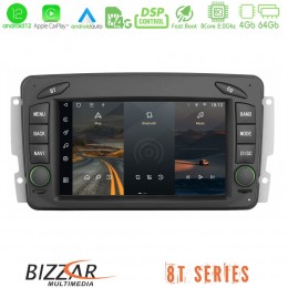 Bizzar oem Mercedes c Class/clk Class (W203/w209) 8core Android12 4+64gb Navigation Multimedia Deckless 7 με Carplay/androidauto u-8t-Mb13