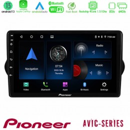 Pioneer Avic 4core Android13 2+64gb Fiat Tipo 2015-2022 (Sedan) Navigation Multimedia Tablet 9 u-p4-Ft0802